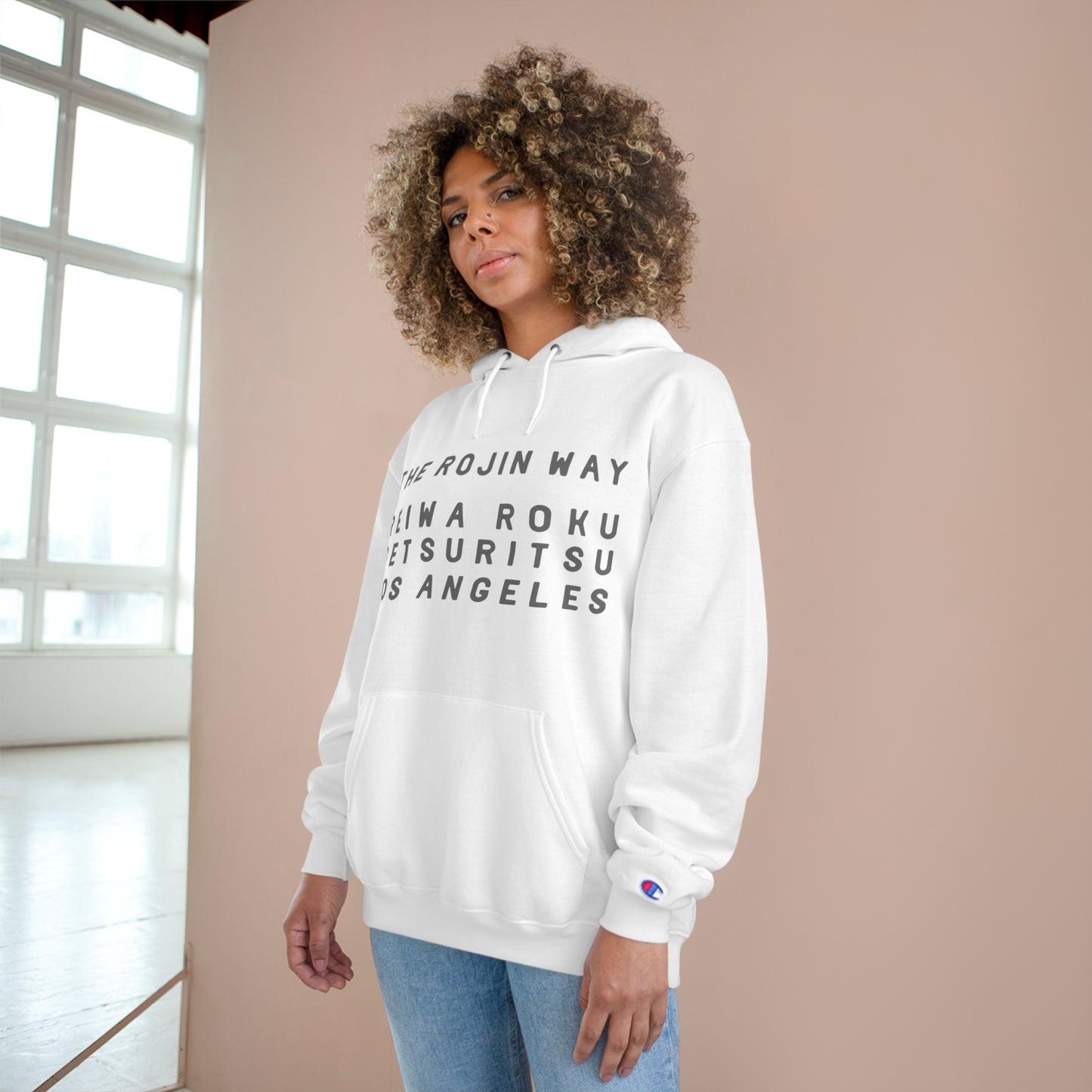 Rojin Way White - Champion Hoodie